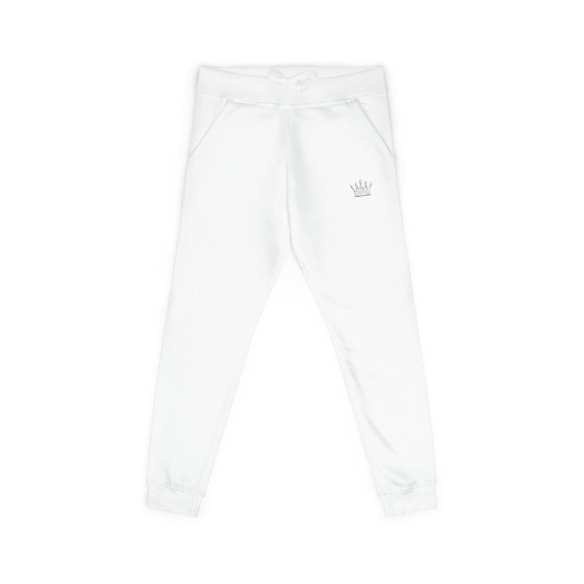 Iyawó White Crown Fleece Sweatpants product mockup view 4