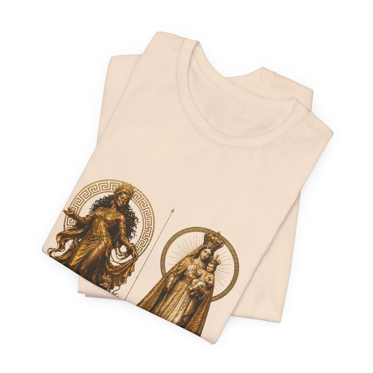 Oshún & Caridad del Cobre — Historical Correspondence T-Shirt product mockup view 11