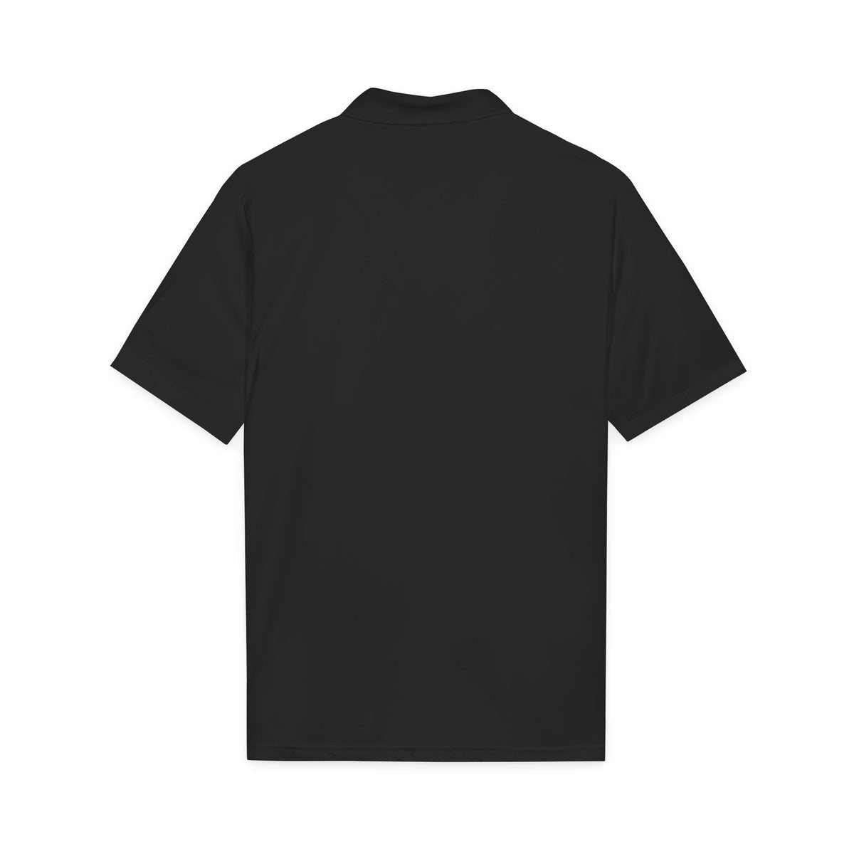Elegguá Head Black Embroidered Signature Polo product mockup view 3