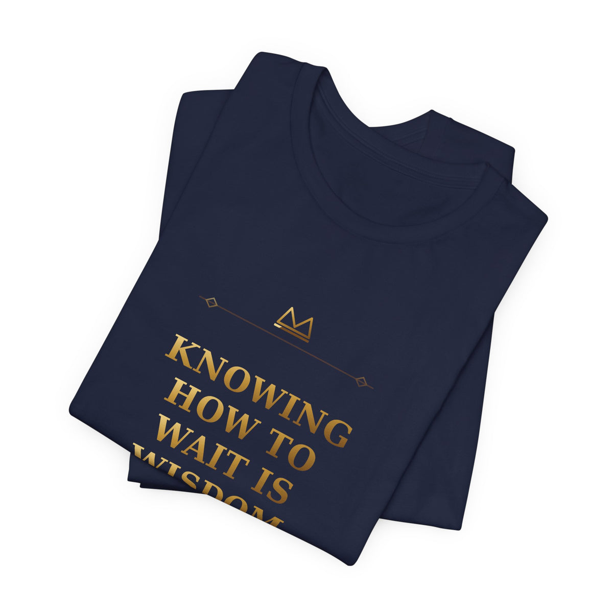 KNOWING HOW TO WAIT IS WISDOM — Ogunda 3 Minimal T-Shirt product mockup view 7
