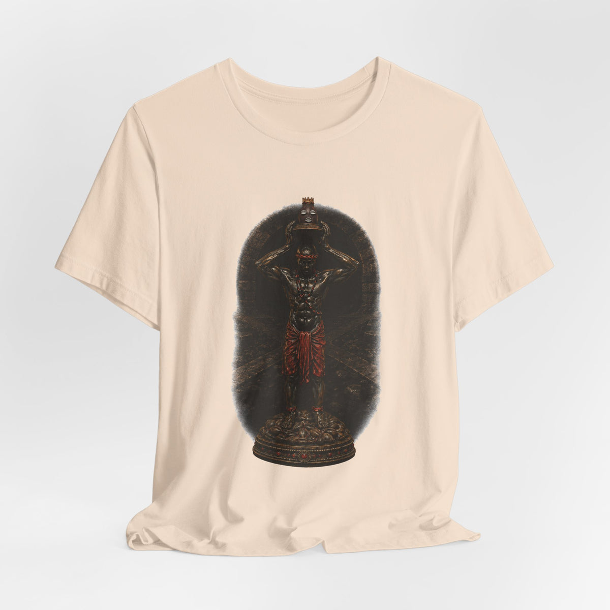 Elegguá Standing Crossroads Statue T-Shirt product mockup view 8