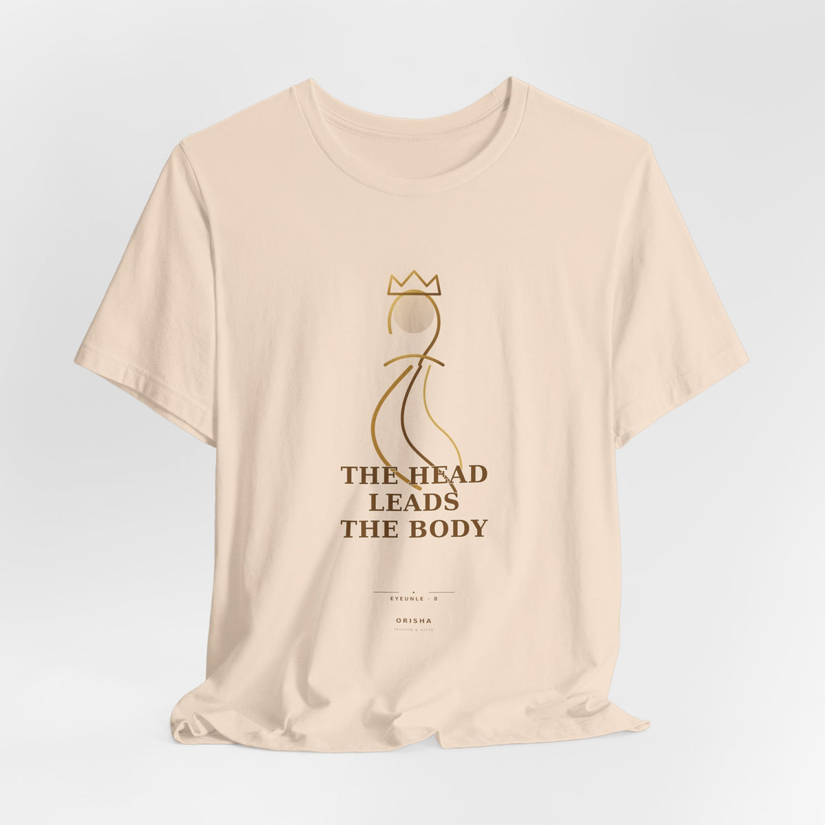 THE HEAD LEADS THE BODY — Eyeunle 8 Illustrated T-Shirt product mockup view 8