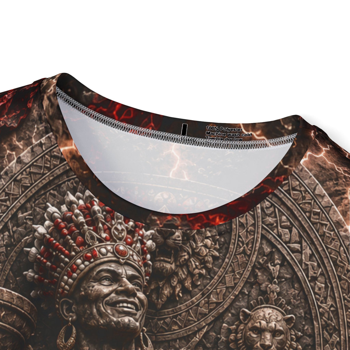 Changó Carved Stone Thunder Throne Full Presence Shirt product mockup view 3