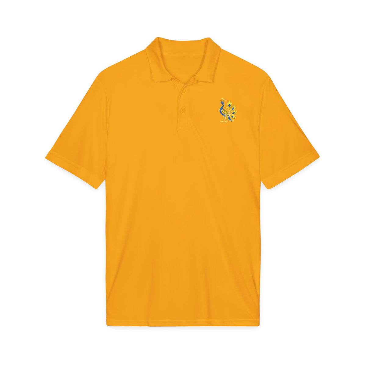Oshún Peacock Gold Embroidered Signature Polo product mockup