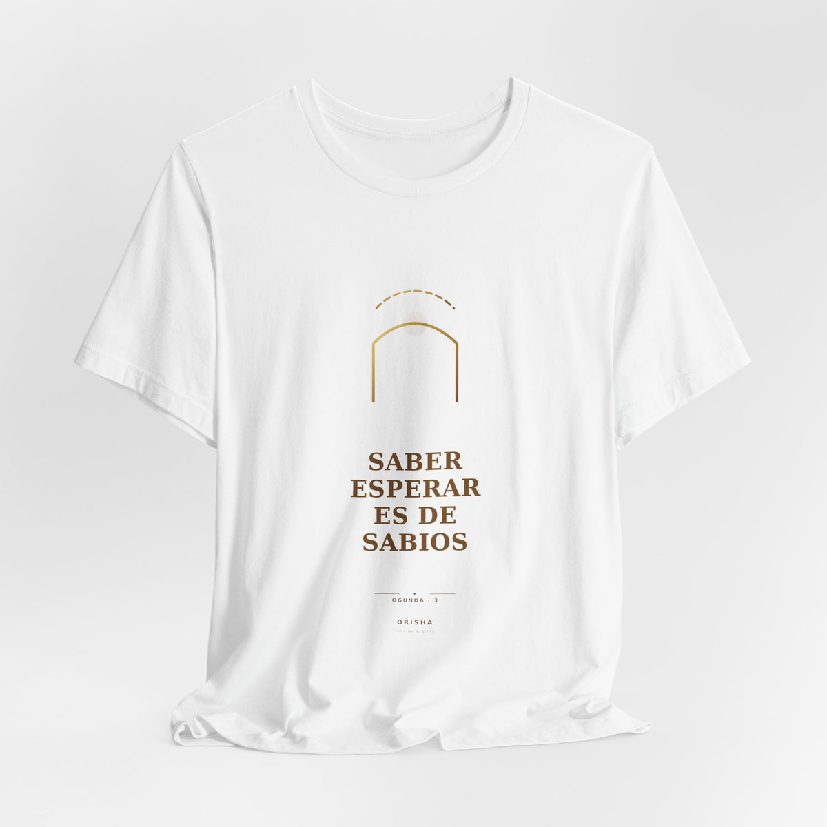 SABER ESPERAR ES DE SABIOS — Ogunda 3 Illustrated T-Shirt product mockup view 8