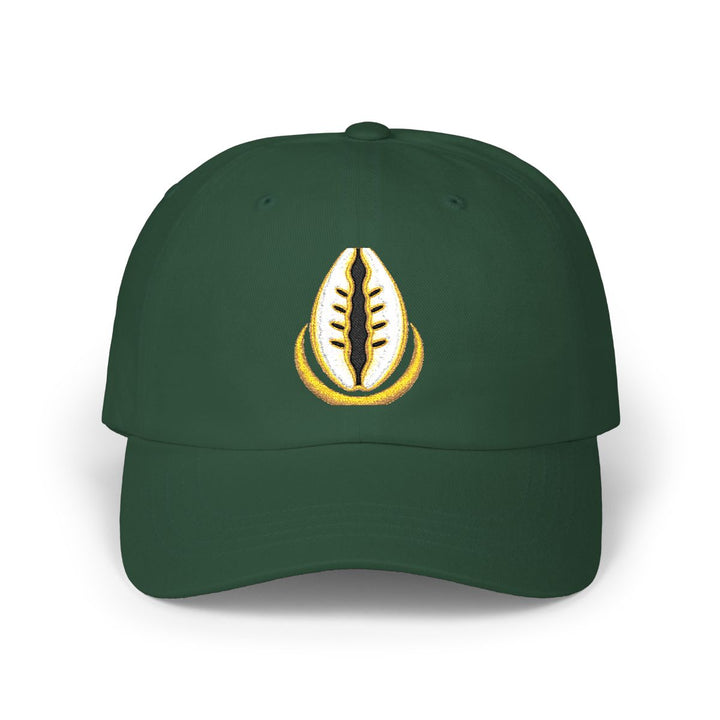 Ajé cowrie shell spruce embroidered cap