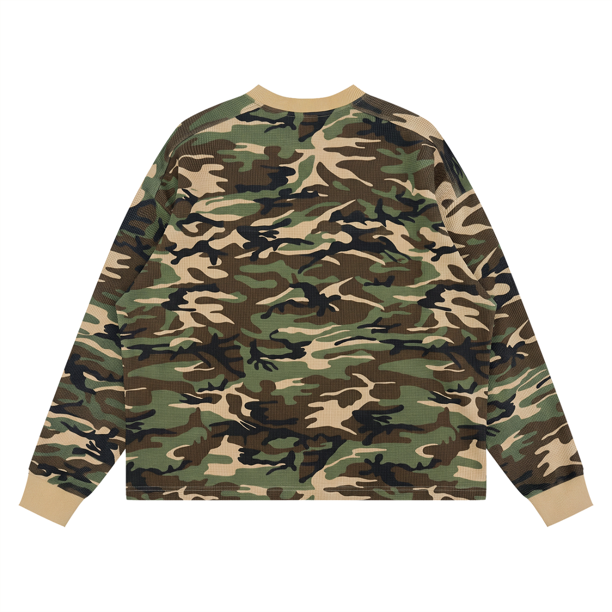 Ogun Allstars 03 Waffle Boxy Long Sleeve Shirt | Orisha Iron Warrior Graphic Tee