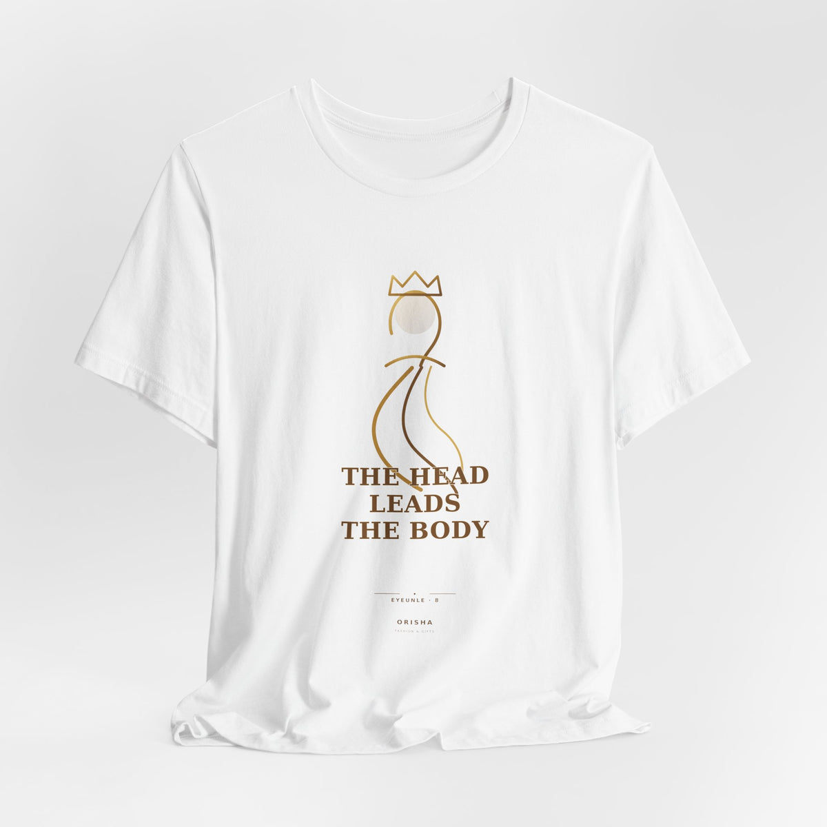 THE HEAD LEADS THE BODY — Eyeunle 8 Illustrated T-Shirt product mockup view 5