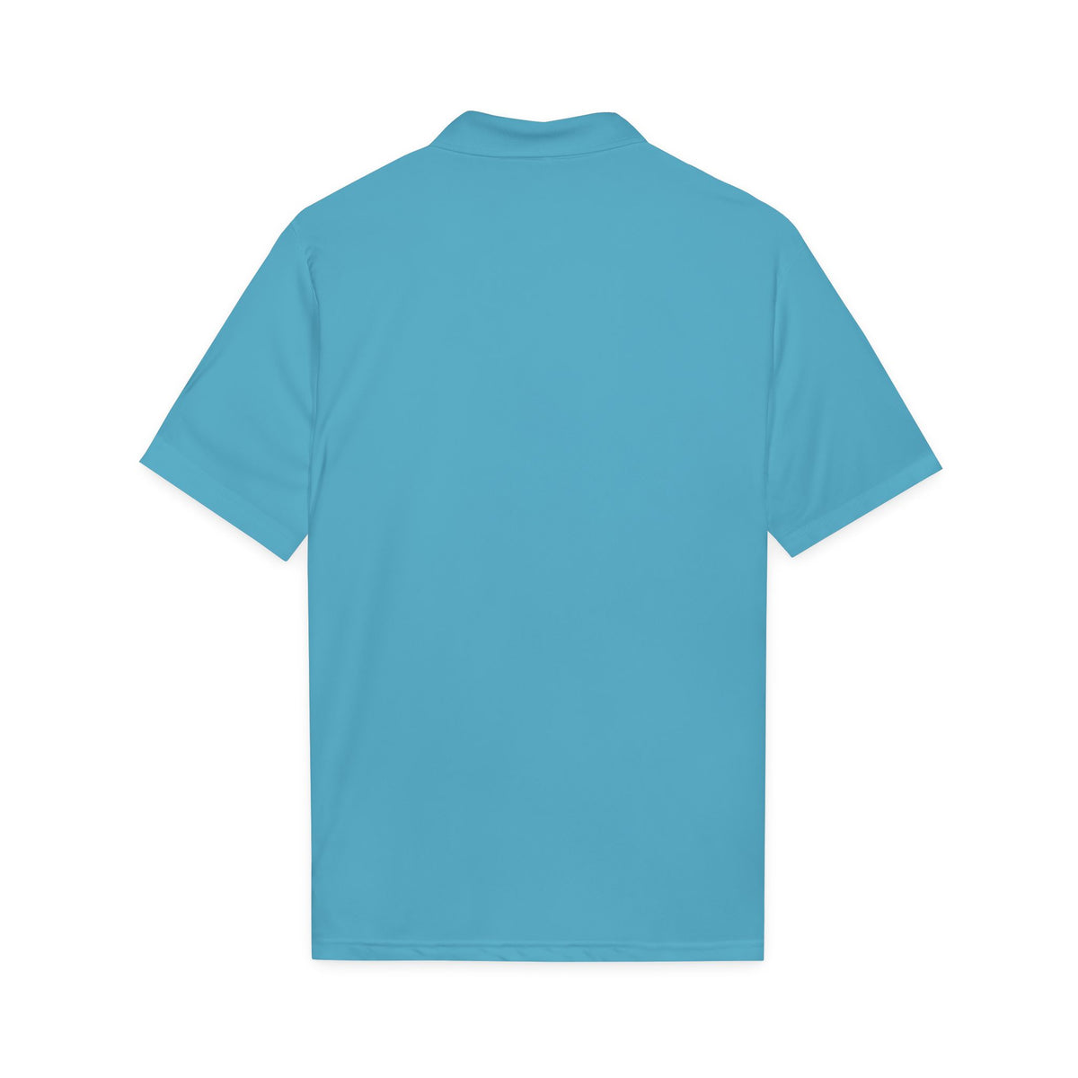 Yemayá Mermaid Atomic Blue Embroidered Signature Polo product mockup view 3