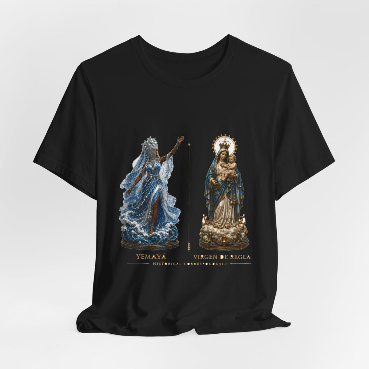 Yemayá & Virgen de Regla — Historical Correspondence T-Shirt product mockup view 9