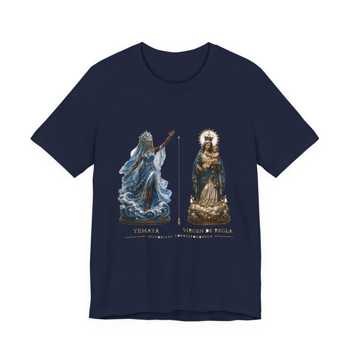 Yemayá & Virgen de Regla — Historical Correspondence T-Shirt product mockup view 3