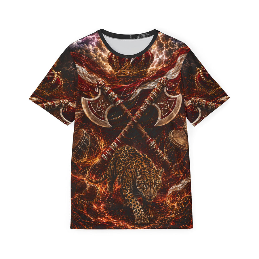 Changó Storm Crown & Leopard Full Presence Shirt product mockup