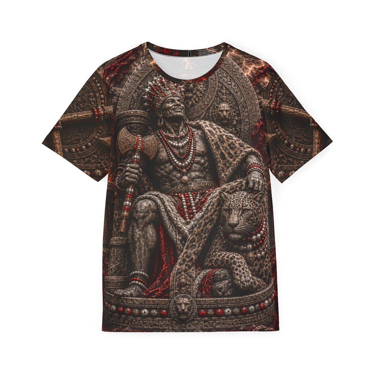 Changó Carved Stone Thunder Throne Full Presence Shirt product mockup