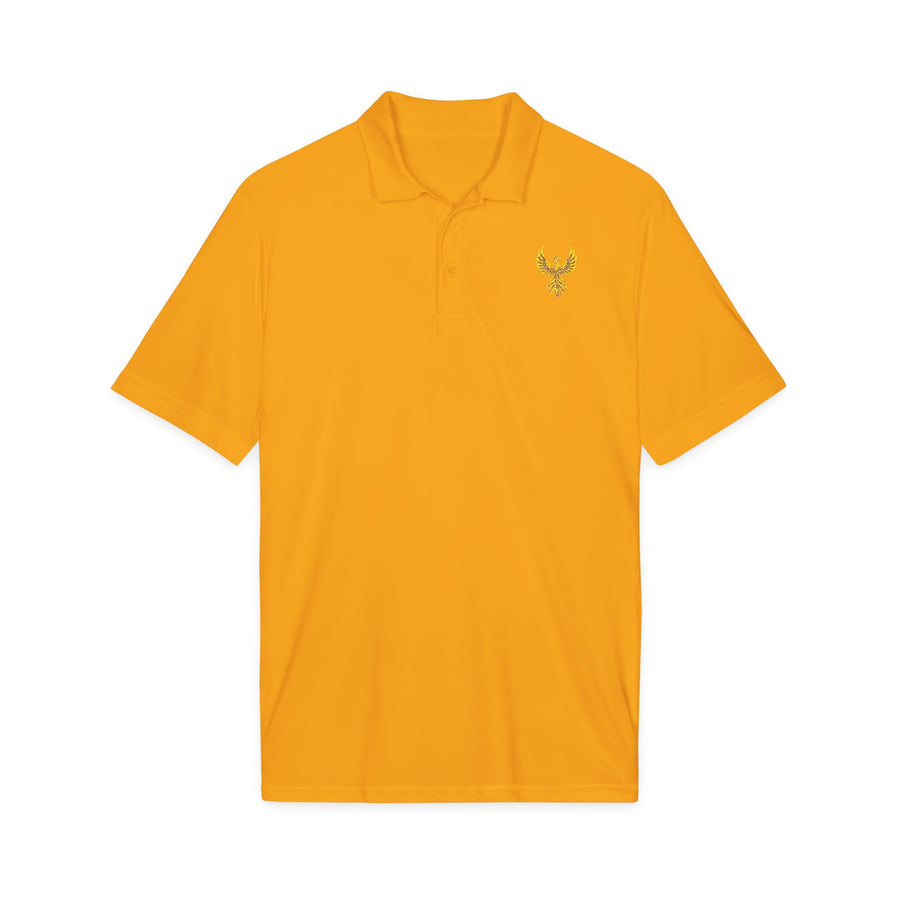 Oshún Phoenix Gold Embroidered Signature Polo product mockup
