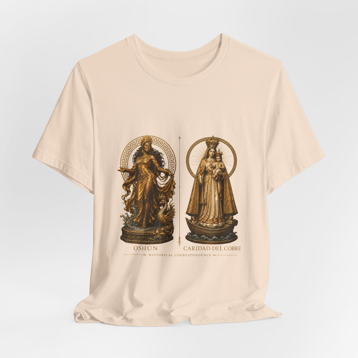 Oshún & Caridad del Cobre — Historical Correspondence T-Shirt product mockup view 12