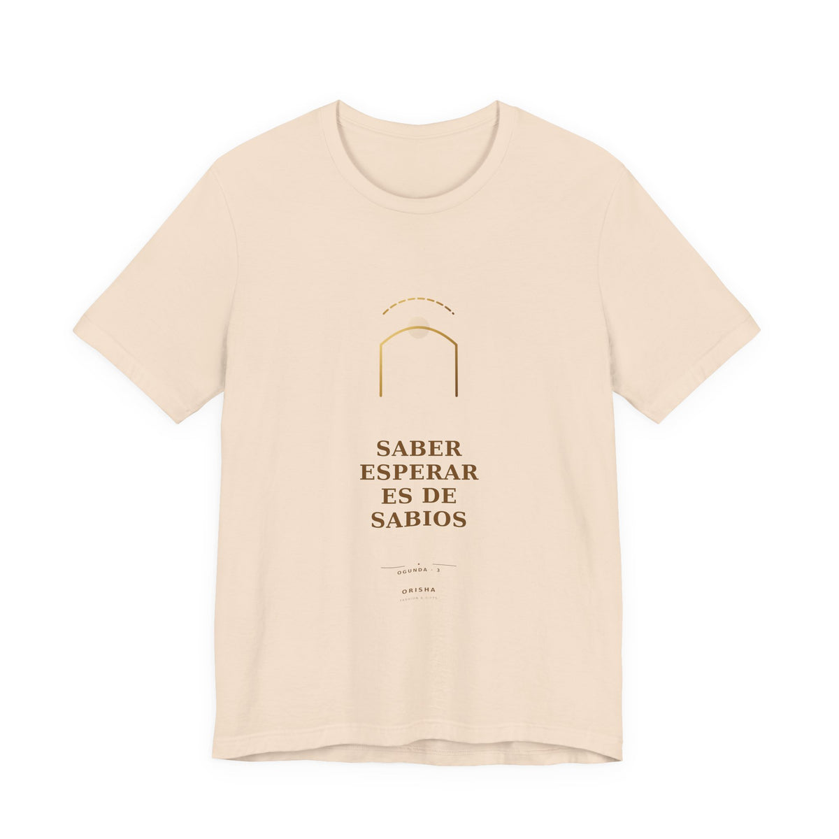 SABER ESPERAR ES DE SABIOS — Ogunda 3 Illustrated T-Shirt product mockup