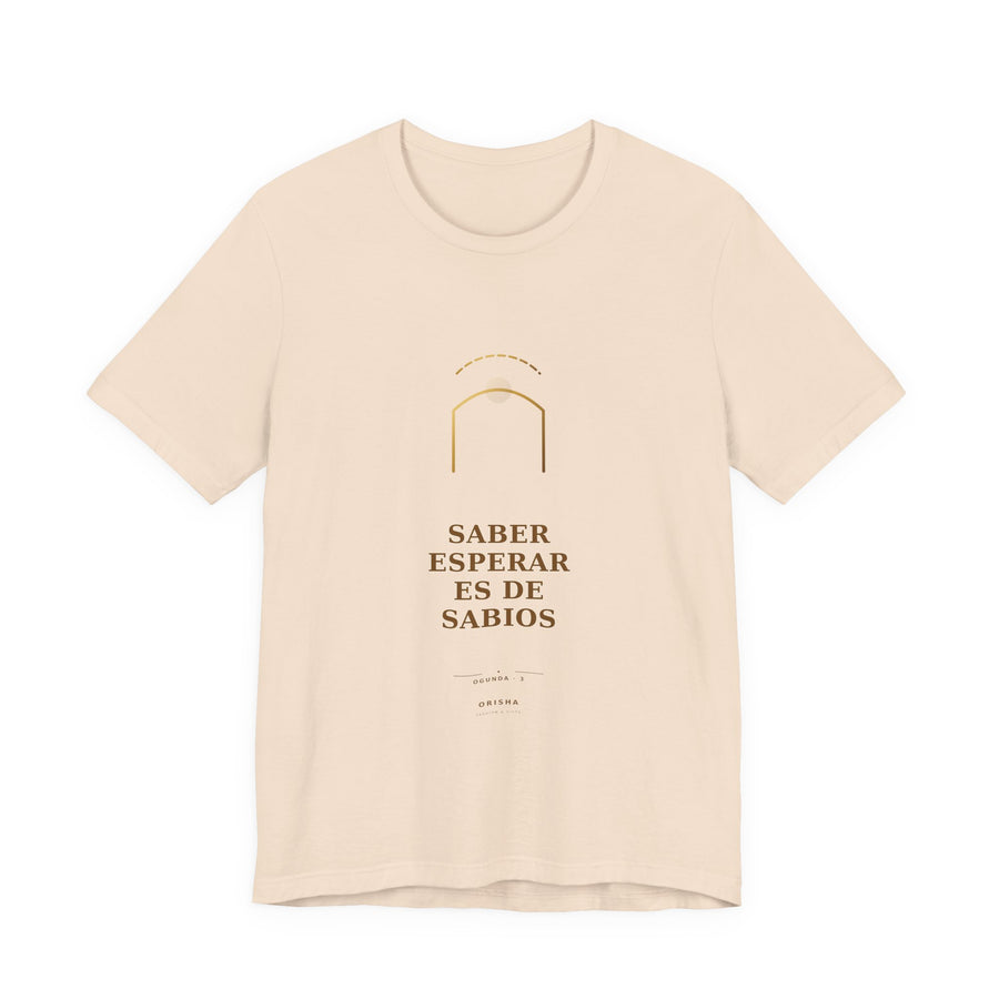 SABER ESPERAR ES DE SABIOS — Ogunda 3 Illustrated T-Shirt product mockup
