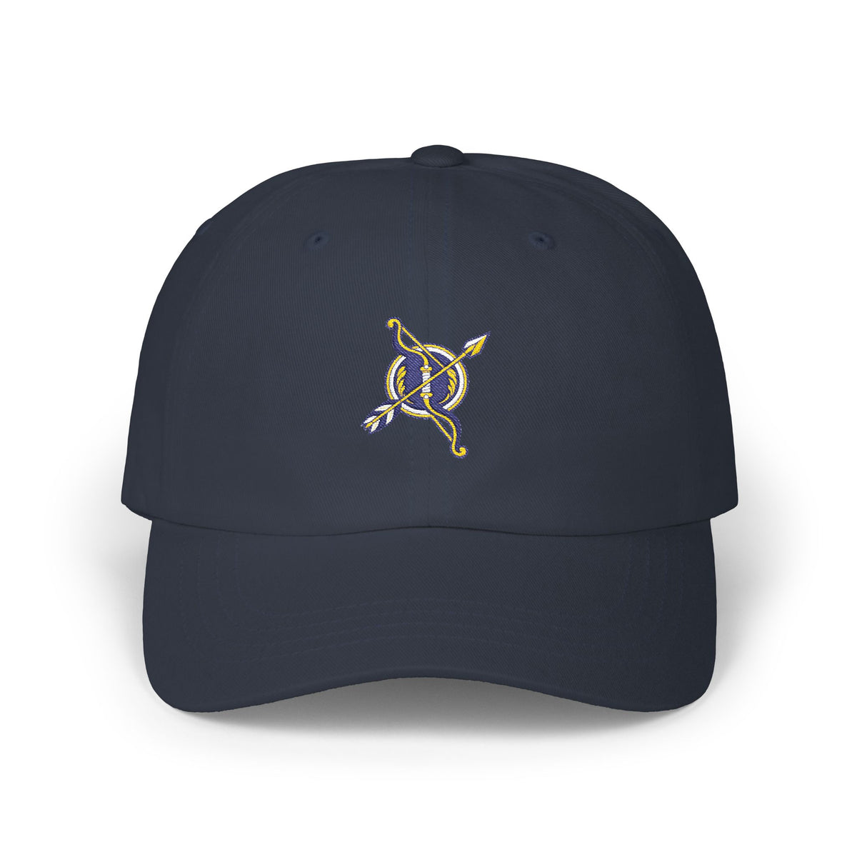 Ochosi Bow-and-Arrow Navy Embroidered Cap product mockup