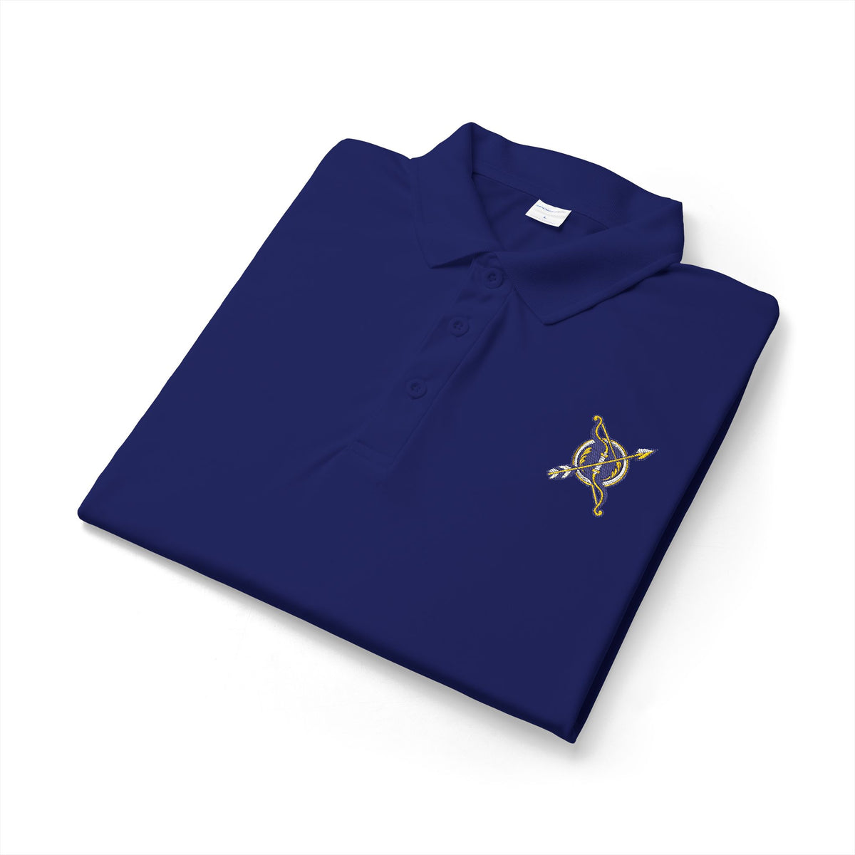 Ochosi Bow-and-Arrow True Royal Embroidered Signature Polo product mockup view 2