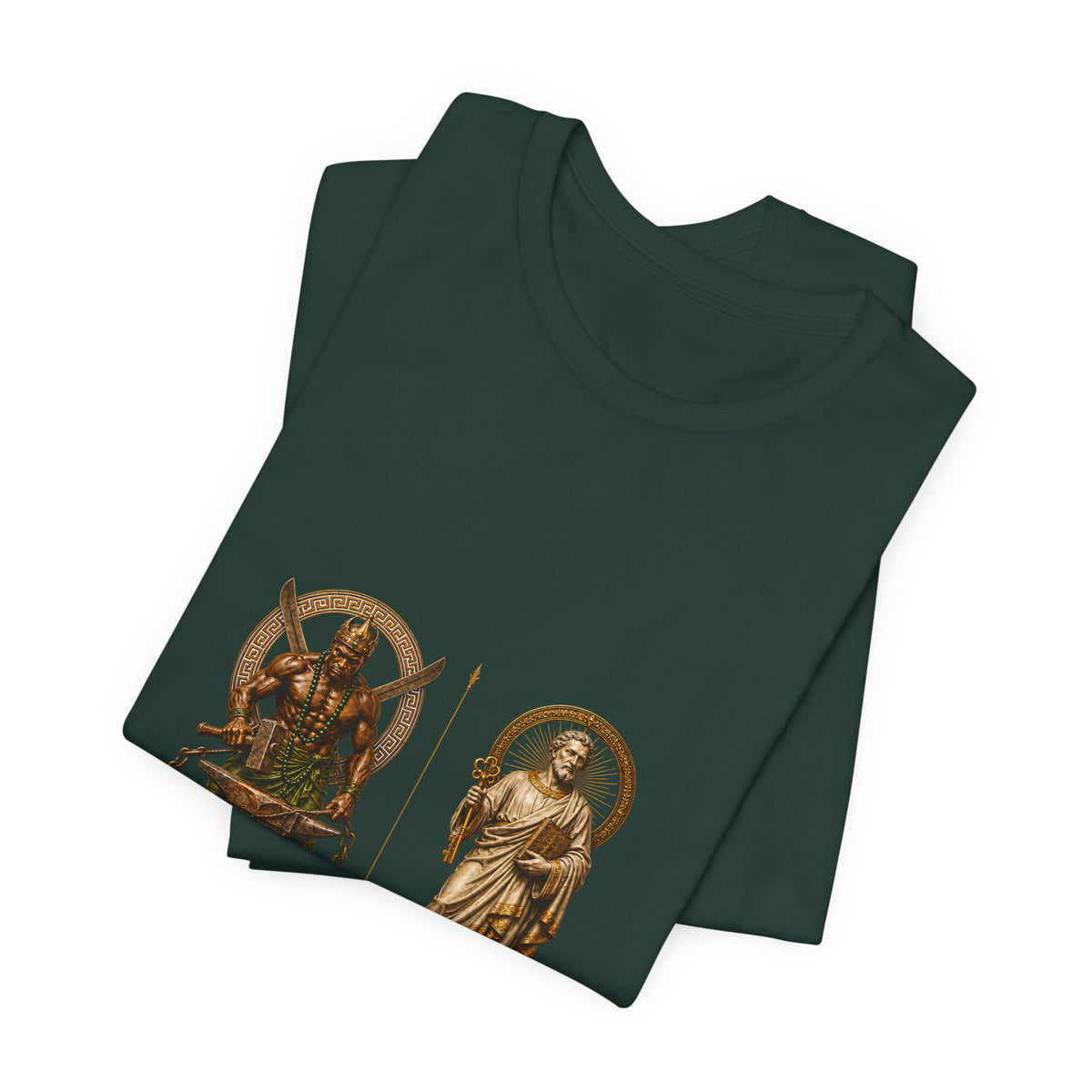 Oggún & San Pedro — Historical Correspondence T-Shirt product mockup view 7