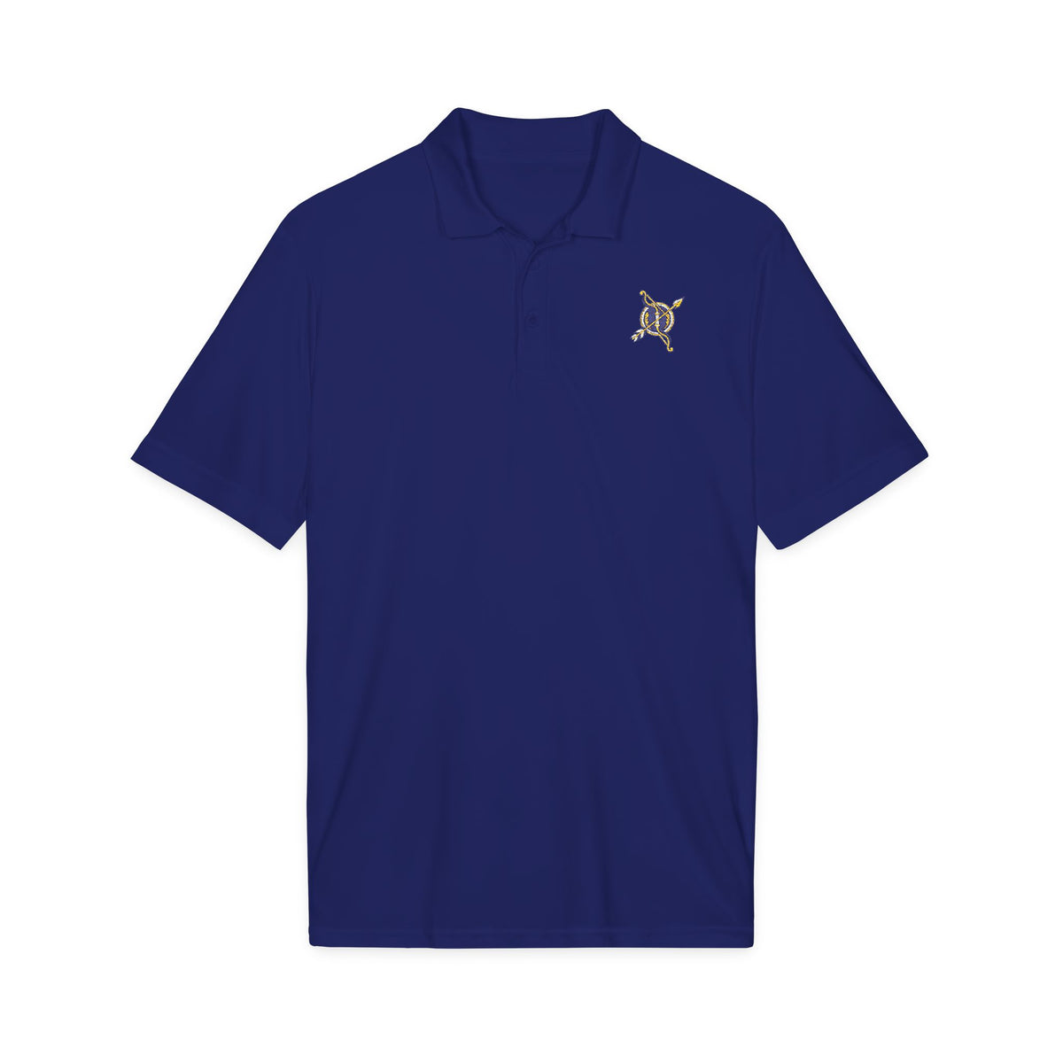 Ochosi Bow-and-Arrow True Royal Embroidered Signature Polo product mockup