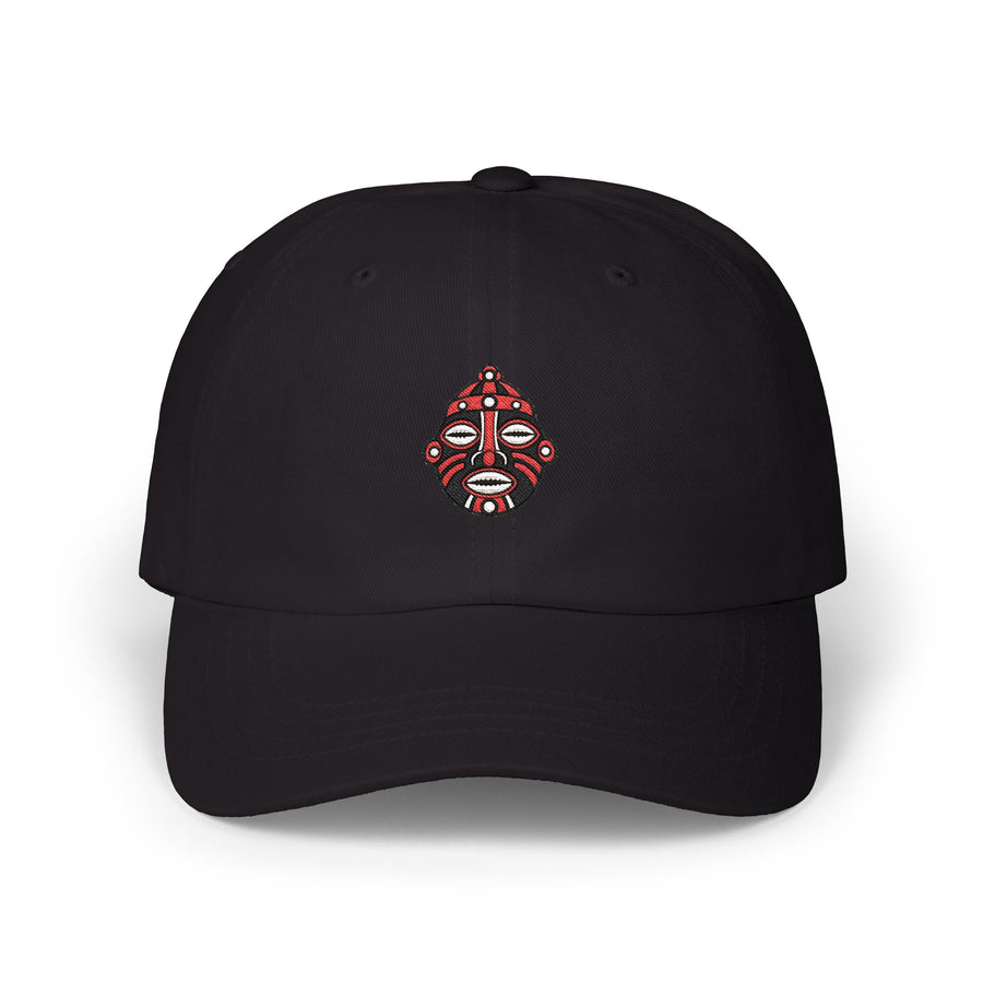 Elegguá Head Black Embroidered Cap product mockup
