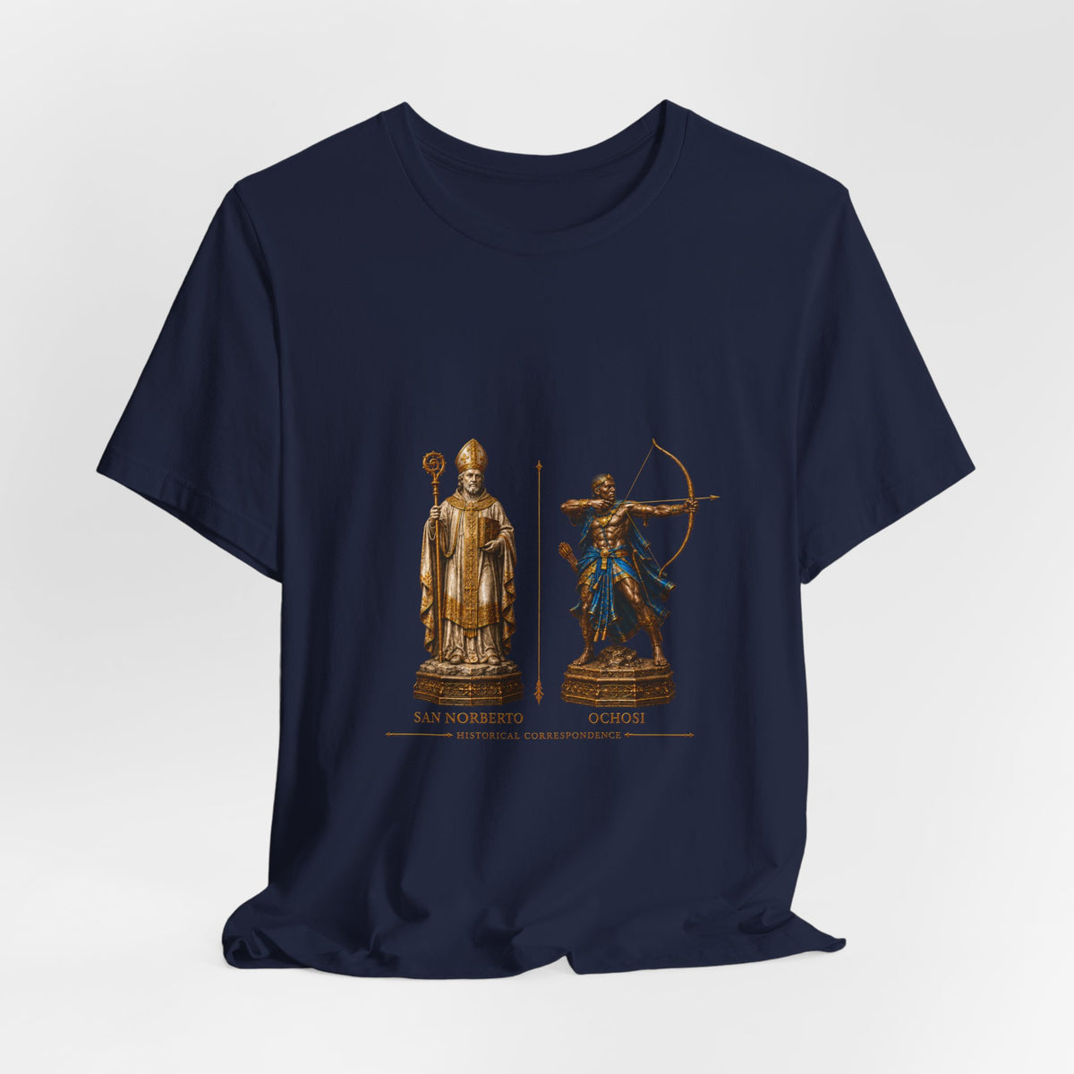San Norberto & Ochosi — Historical Correspondence T-Shirt product mockup view 8