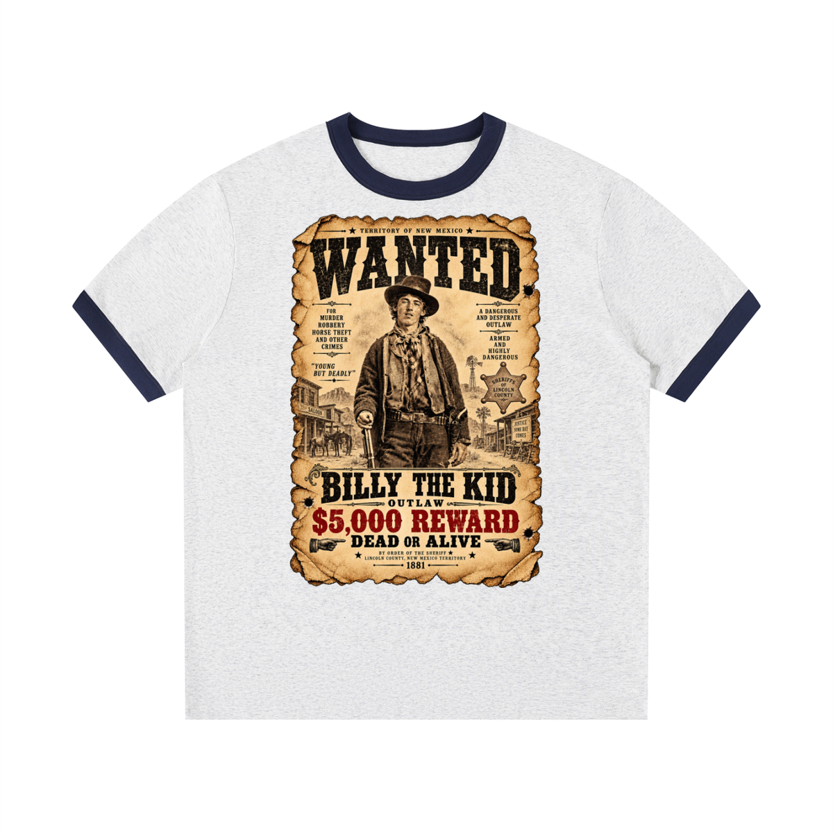 Billy the Kid Allstars Collection -- Unisex Ringer T-Shirt