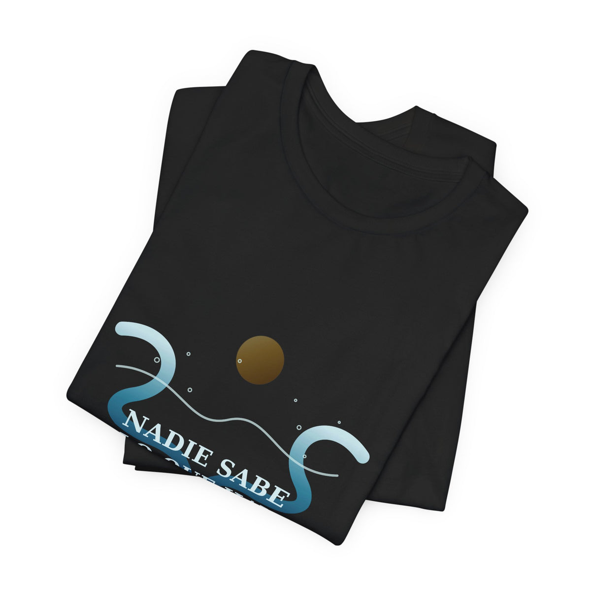 NADIE SABE LO QUE HAY EN EL FONDO DEL MAR — Iroso 4 Illustrated T-Shirt product mockup view 4