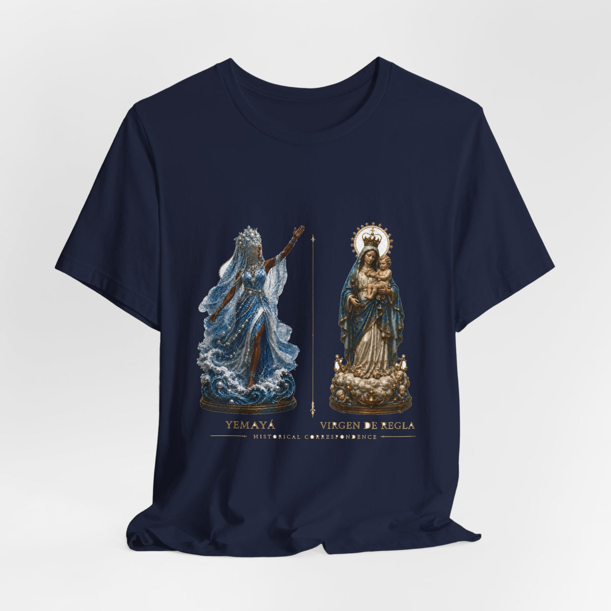 Yemayá & Virgen de Regla — Historical Correspondence T-Shirt product mockup view 12