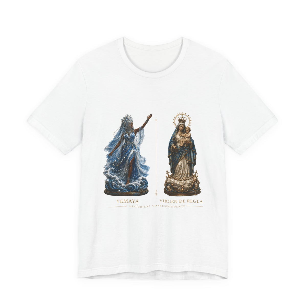 Yemayá & Virgen de Regla — Historical Correspondence T-Shirt product mockup