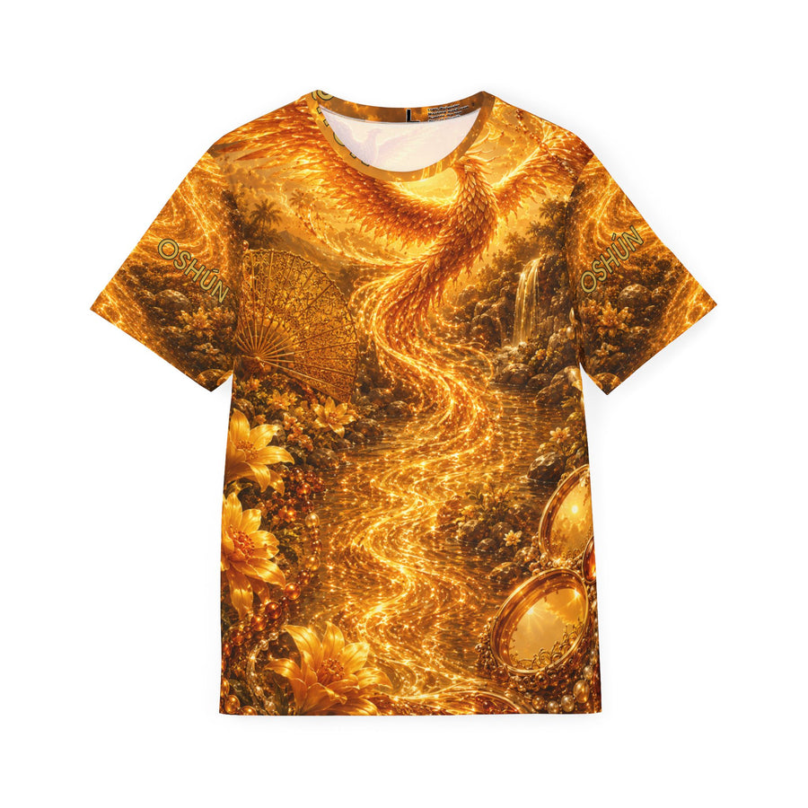 Oshún Golden River Phoenix Full Presence Shirt product mockup