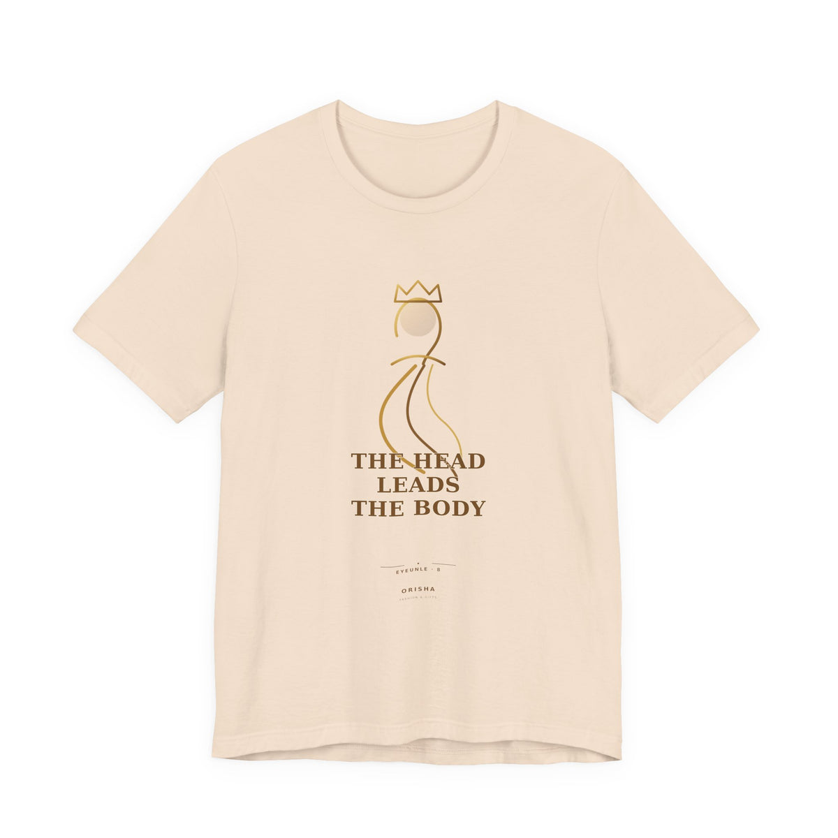 THE HEAD LEADS THE BODY — Eyeunle 8 Illustrated T-Shirt product mockup view 2