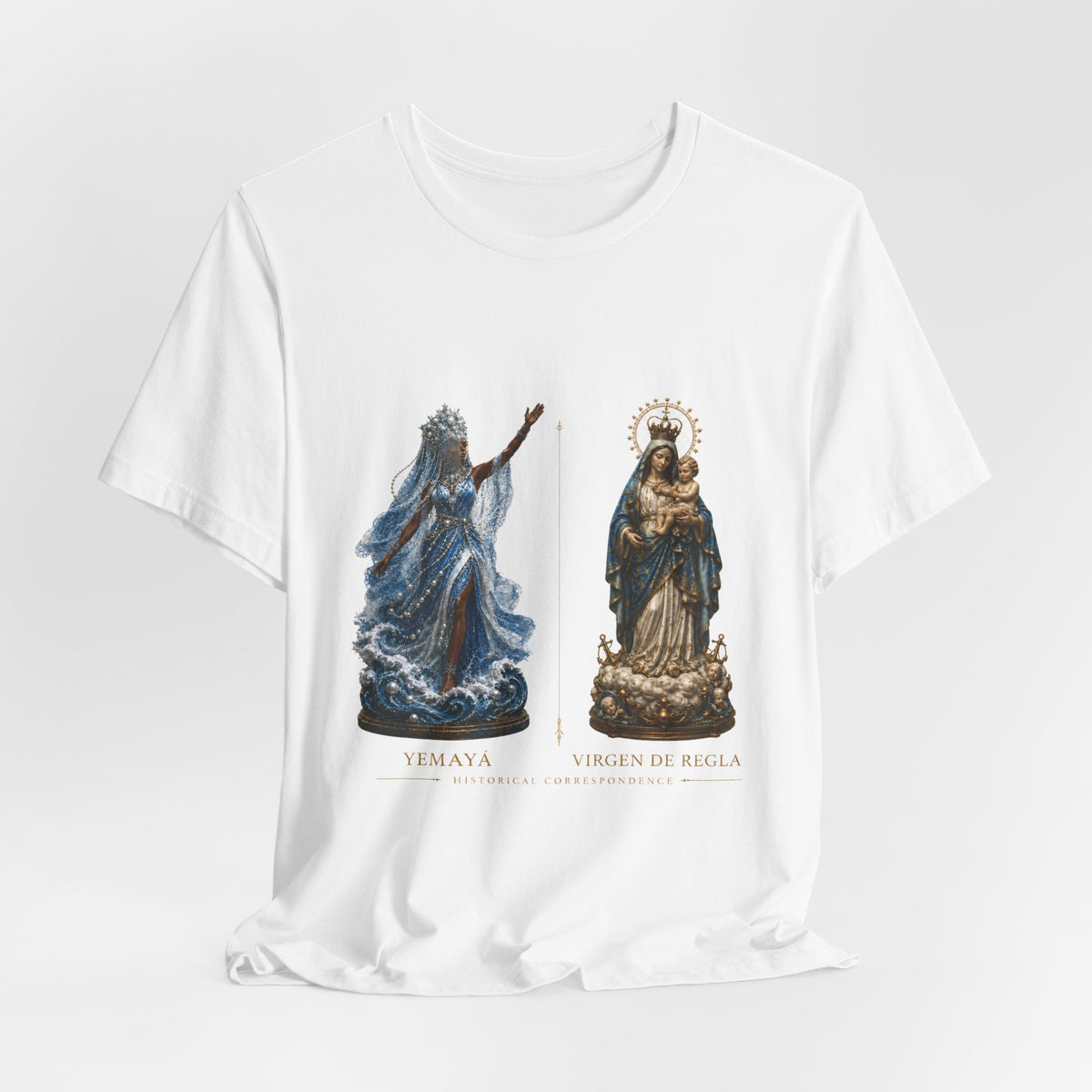 Yemayá & Virgen de Regla — Historical Correspondence T-Shirt product mockup view 6