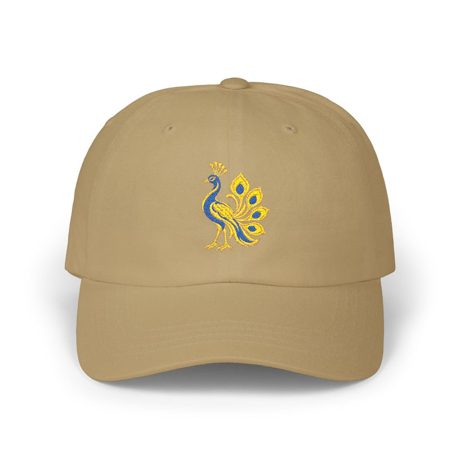 Oshún peacock khaki embroidered cap